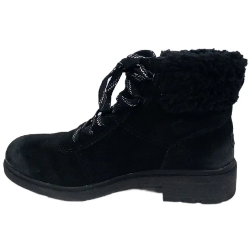 Authentic Ugg Harrison Cozy Lace Up Waterproof Boots Women's Black Size 6 7 9